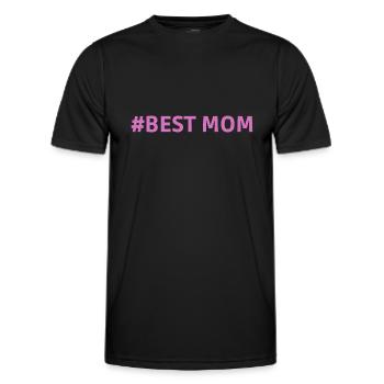#Best Mom Supermama Mummy Heart - Männer Funktions-T-Shirt - Schwarz - Vorne - AI Model Male 178 dark (178cm)
