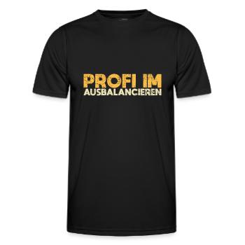 Profi Im Ausbalancieren - Männer Funktions-T-Shirt - Schwarz - Vorne - AI Model Male 178 dark (178cm)