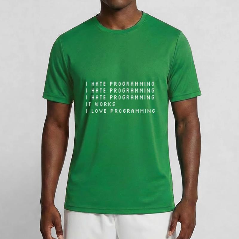 I Hate Programming Coder Programmer Software Devel Männer Funktions-T-Shirt