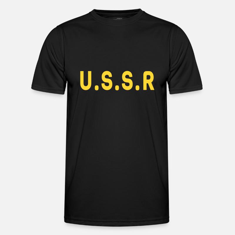 USSR Soviet Union Russian СССР - Men's Functional T-Shirt - black