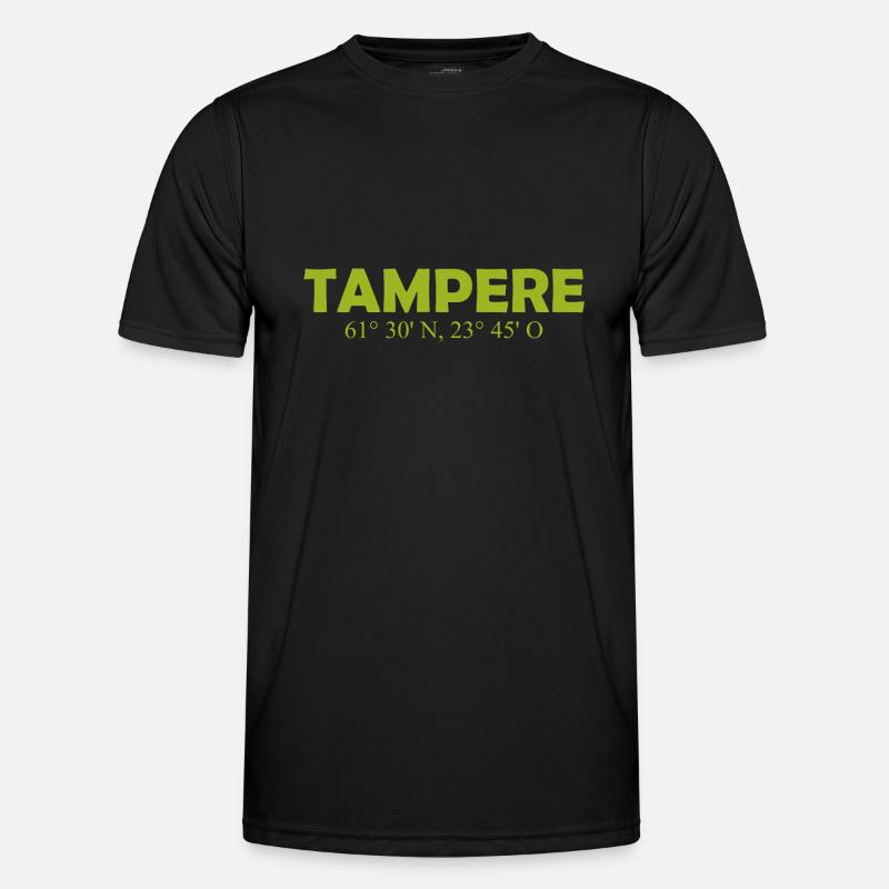 Tampere - Finland - Coordinates - Longitude Men's Functional T-Shirt