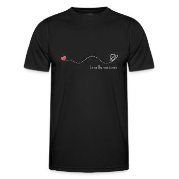 Le meilleur est à venir - T-shirt sport Homme - noir - Devant - AI Model Male 178 dark (178cm)