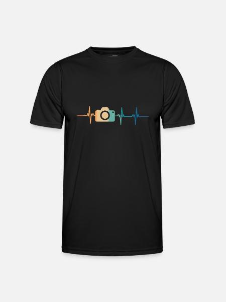 Heartbeat Camera - Men's Functional T-Shirt - black
