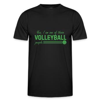 Volleyball Ball Hobby Player Gift Sports - Men's Functional T-Shirt - black - Front - AI Model Male 178 dark (178cm)