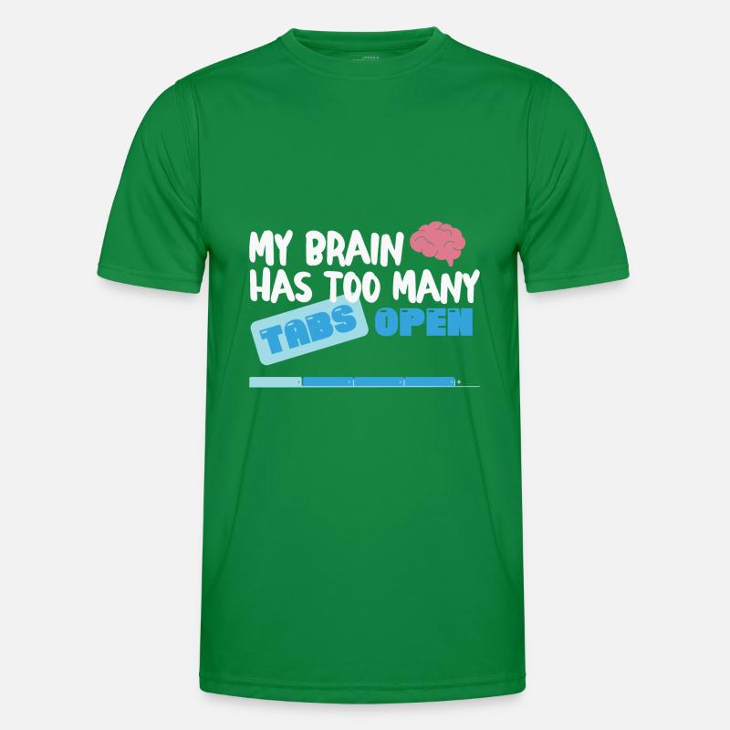 Mon cerveau a trop d’onglets Open Funny nerd Coder T-shirt sport Homme
