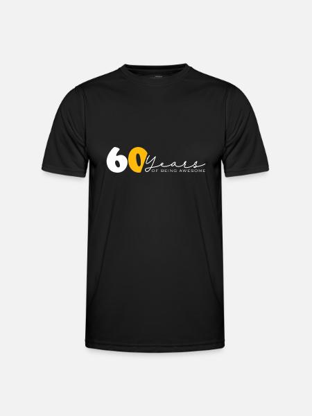 Vintage 1964 Rolig 60 år gammal Bday Män Kvinnor - Funktions-T-shirt herr - svart