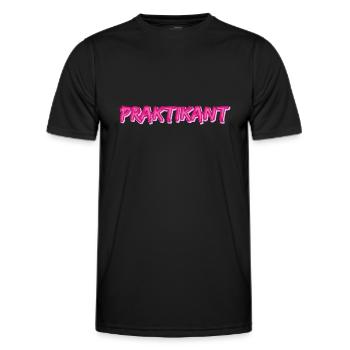 Job Praktikant - Männer Funktions-T-Shirt - Schwarz - Vorne - AI Model Male 178 dark (178cm)
