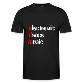 EDM Electronic Dance Music - Men's Functional T-Shirt - black - Front - AI Model Male 178 dark (178cm)