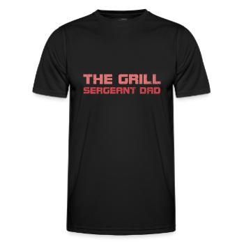 The Grill Sergeant Dad - Men's Functional T-Shirt - black - Front - AI Model Male 178 dark (178cm)