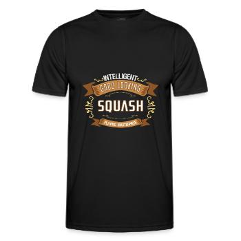 Squash Player - Men's Functional T-Shirt - black - Front - AI Model Male 178 dark (178cm)