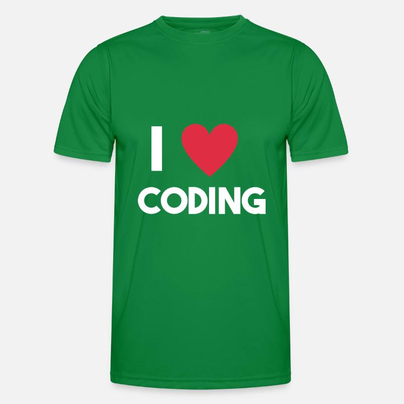 Ich liebe Coding Männer Funktions-T-Shirt