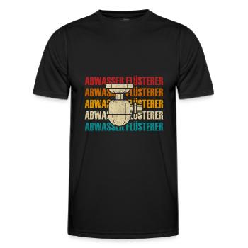Retro Abwassertechniker Abwasser Flüsterer - Männer Funktions-T-Shirt - Schwarz - Vorne - AI Model Male 178 dark (178cm)