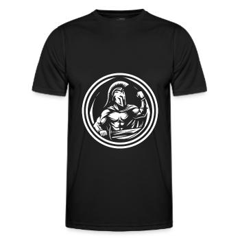 Sparte Spartiate Guerrier Roman Gladiateur Antique - T-shirt sport Homme - noir - Devant - AI Model Male 178 dark (178cm)