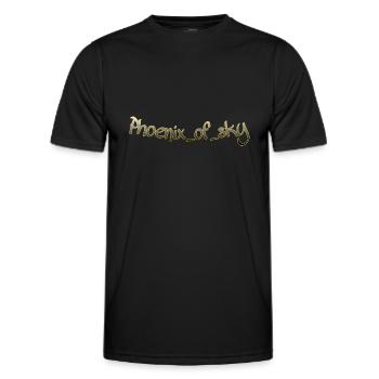 Phoenix lettering - Men's Functional T-Shirt - black - Front - AI Model Male 178 dark (178cm)