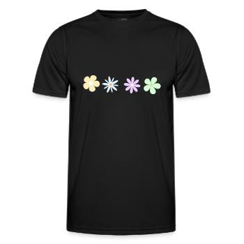 Minimalist flowers - Men's Functional T-Shirt - black - Front - AI Model Male 178 dark (178cm)