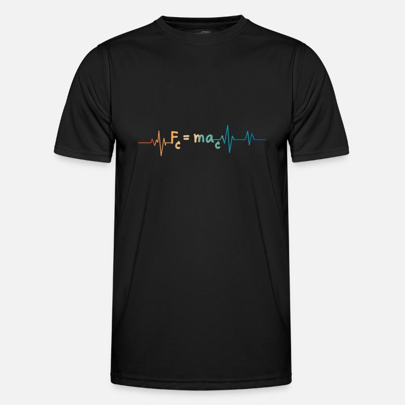 Heartbeat Retro Math Formula - Men's Functional T-Shirt - black