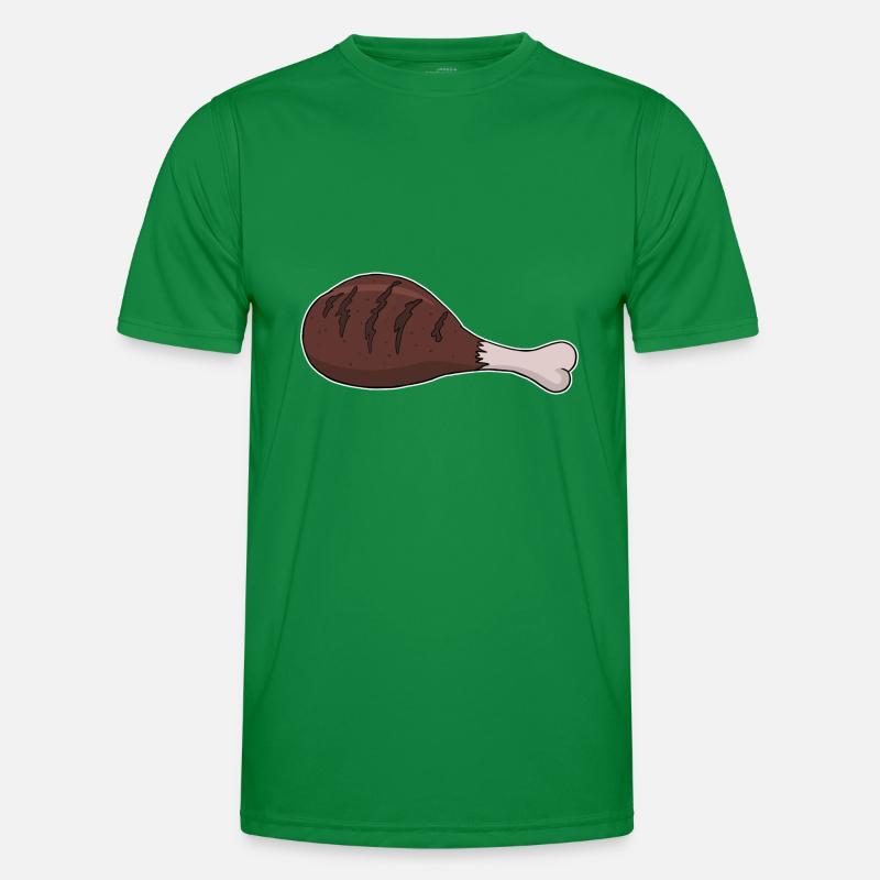 Grilled Chicken Wing Barbeque Grilling BBQ Men's Functional T-Shirt