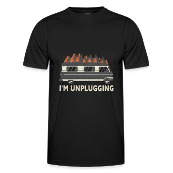 Wohnwagen Wohnmobil Caravan Camper - Männer Funktions-T-Shirt - Schwarz - Vorne - AI Model Male 178 dark (178cm)