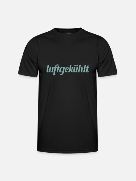 luftgekühlt - Boxermotor - Motor - Motorkühlung - Männer Funktions-T-Shirt - Schwarz