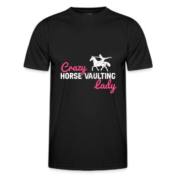 Conception de voûte et conception de chevaux de voûte - T-shirt sport Homme - noir - Devant - AI Model Male 178 dark (178cm)