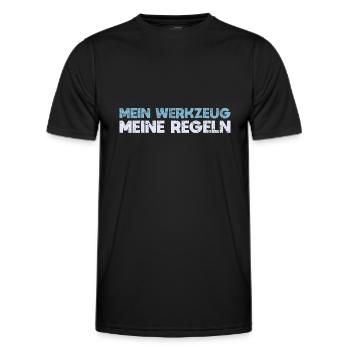 Mein Werkzeug, Meine Regeln - Männer Funktions-T-Shirt - Schwarz - Vorne - AI Model Male 178 dark (178cm)
