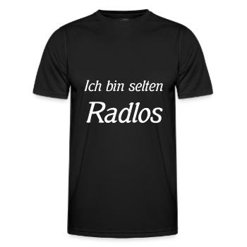 Ich bin selten Radlos - Männer Funktions-T-Shirt - Schwarz - Vorne - AI Model Male 178 dark (178cm)