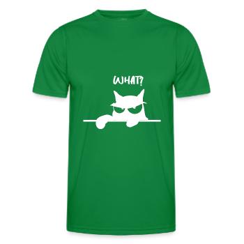 Lustige Katze - Männer Funktions-T-Shirt - Kelly Green - Vorne - AI Model Male 178 dark (178cm)