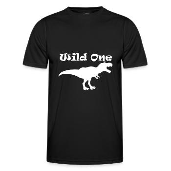 Dinosaurier Dino Dinosaur - Männer Funktions-T-Shirt - Schwarz - Vorne - AI Model Male 178 dark (178cm)