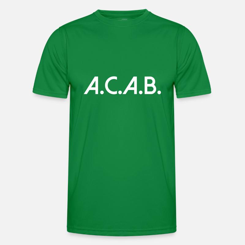 acab all cops are bastards Sort Texte Texte T-shirt sport Homme