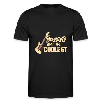 Cooler Bassist - Männer Funktions-T-Shirt - Schwarz - Vorne - AI Model Male 178 dark (178cm)