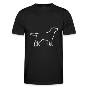 Chien race chien silhouette - T-shirt sport Homme - noir - Devant - AI Model Male 178 dark (178cm)