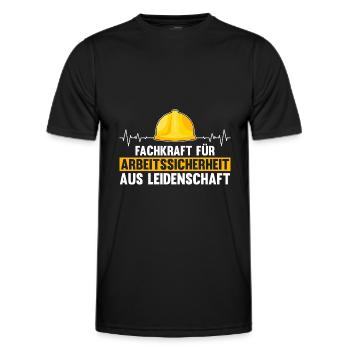 Arbeitssicherheit Leidenschaft Herzschlag Sifa - Männer Funktions-T-Shirt - Schwarz - Vorne - AI Model Male 178 dark (178cm)
