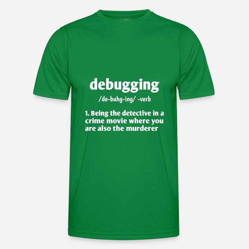 Debugging Noun Definition Coder Programmer Compute Männer Funktions-T-Shirt