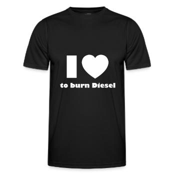 Autofahrer Liebe - Männer Funktions-T-Shirt - Schwarz - Vorne - AI Model Male 178 dark (178cm)