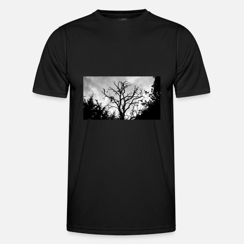 Tree with its bare branches in the sky Men's Functional T-Shirt