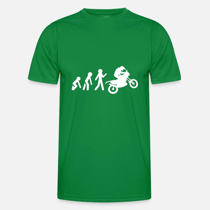 Evolution Biker Motorrad Geschenkidee Humor Männer Funktions-T-Shirt