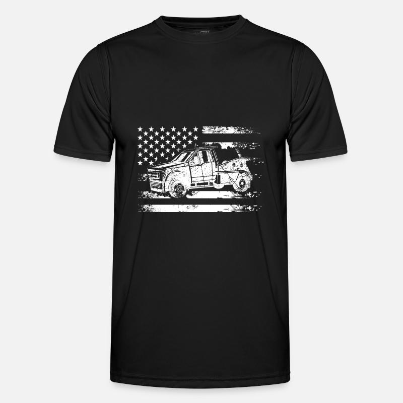 Abschleppwagen Abschleppdienst Abschlepper - Männer Funktions-T-Shirt - Schwarz