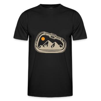 log out go out Design for a Nature lover - Men's Functional T-Shirt - black - Front - AI Model Male 178 dark (178cm)
