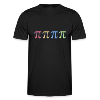 Pi *vintage x4 - Maths Engineer Science - Men's Functional T-Shirt - black - Front - AI Model Male 178 dark (178cm)