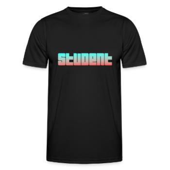 Logo de l’étudiant - T-shirt sport Homme - noir - Devant - AI Model Male 178 dark (178cm)