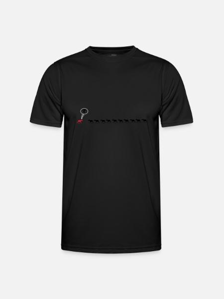 Moose 10 +1 =? confused Elk - Men's Functional T-Shirt - black