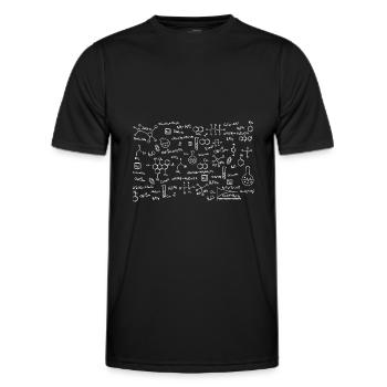 Biologist Bio Chemistry Sun Code Science - Men's Functional T-Shirt - black - Front - AI Model Male 178 dark (178cm)
