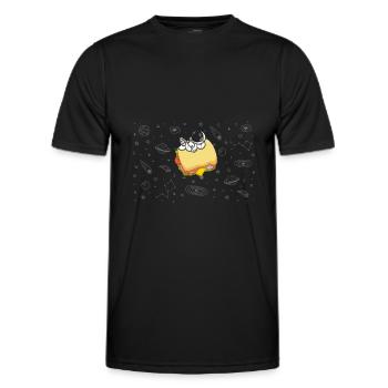 Astronaut Sandwich Love Astronomy Sandwich - Men's Functional T-Shirt - black - Front - AI Model Male 178 dark (178cm)
