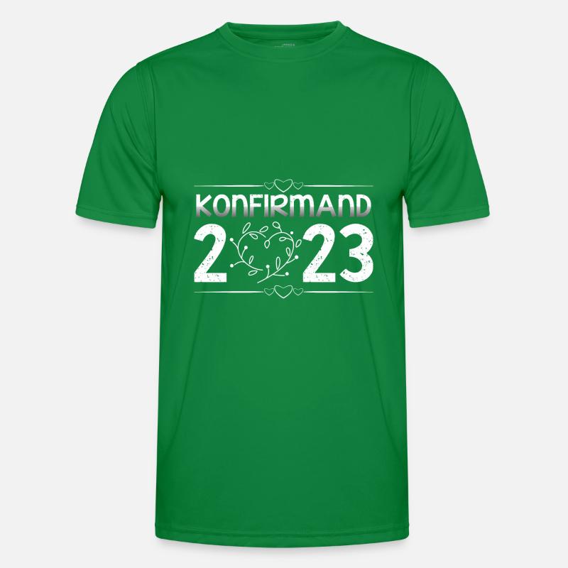Konfirmation 2023 der Countdown läuft Männer Funktions-T-Shirt