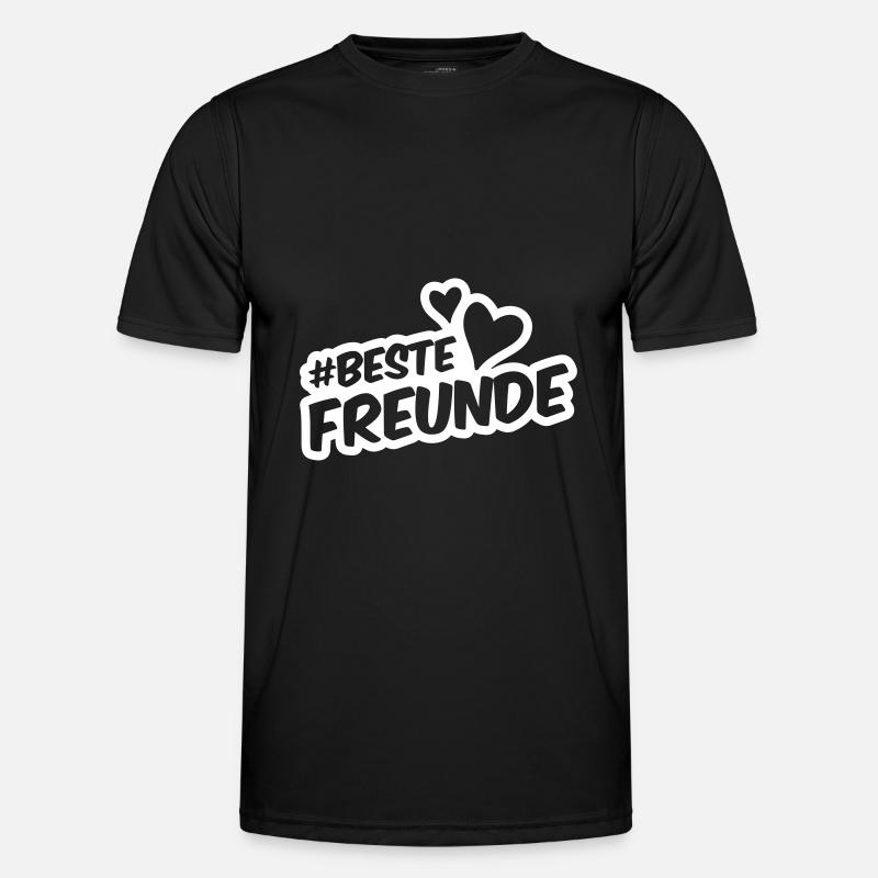 Beste Freunde Freundschaft - Männer Funktions-T-Shirt - Schwarz