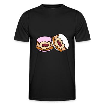 Berliner Krapfen Pfannkuchen Marmelade - Männer Funktions-T-Shirt - Schwarz - Vorne - AI Model Male 178 dark (178cm)