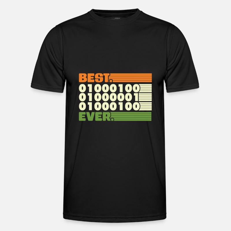 Best Coding dad ever - Männer Funktions-T-Shirt - Schwarz