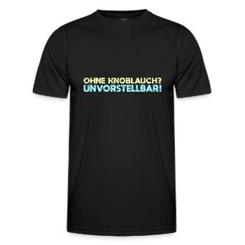 Ohne Knoblauch? Unvorstellbar! - Männer Funktions-T-Shirt - Schwarz - Vorne - AI Model Male 178 dark (178cm)