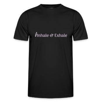inhale & exhale - Männer Funktions-T-Shirt - Schwarz - Vorne - AI Model Male 178 dark (178cm)