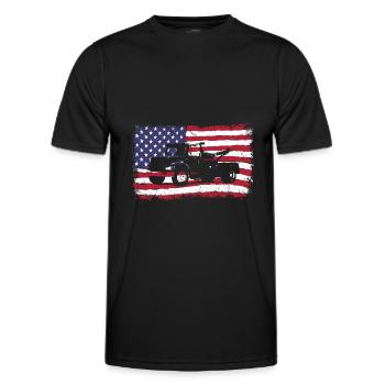 Abschleppwagen Abschleppdienst Abschlepper - Männer Funktions-T-Shirt - Schwarz - Vorne - AI Model Male 178 dark (178cm)